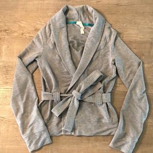 Lululemon Grey Dance Wrap Belted Cardigan size S